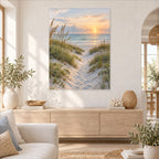 Coastal Beach Path Metal Wall Art — featured view in a styled interior
