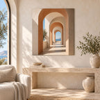 Modern Architectural Arches Metal Wall Art — featured view in a styled interior
