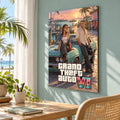 GTA VI Sunrise Marina Metal Poster