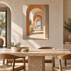 Modern Architectural Arches Metal Wall Art — displayed as frameless wall decor