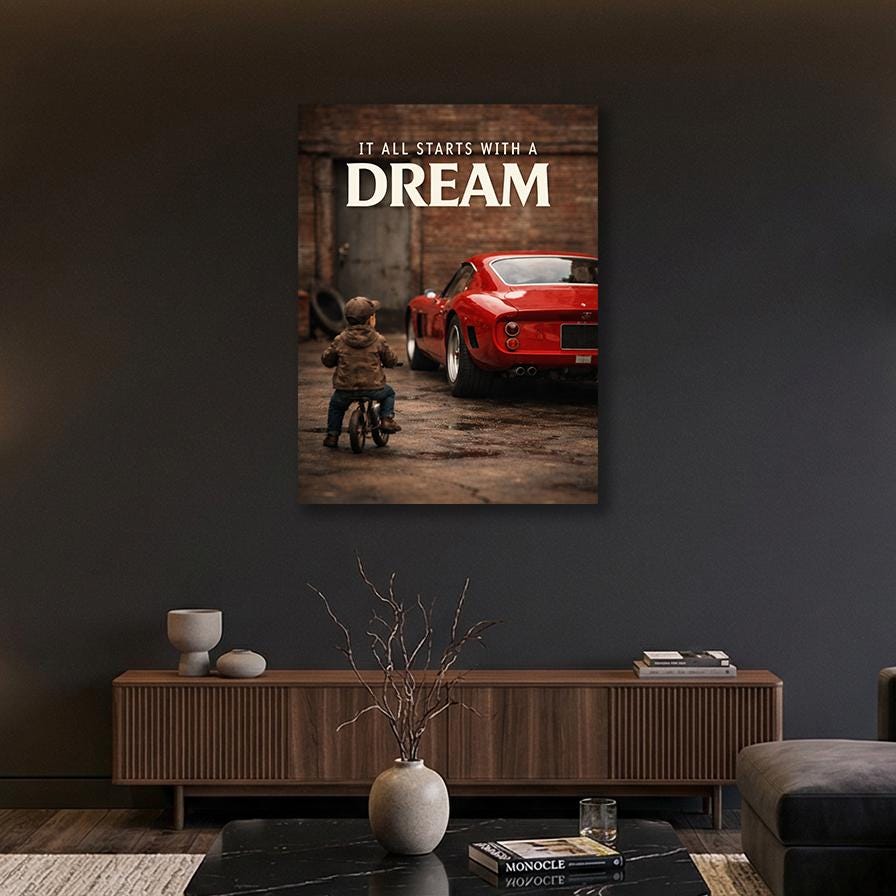 Motivations-Metallbild „Alles beginnt mit einem Traum“ – hochwertiges Aluminium-Wandbild, Produktbild 10