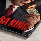 Tulsa King Metal Poster, Sylvester Stallone Cigar Portrait Wall Art