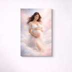 Portrait de grossesse personnalisé sur métal d’après votre photo – décoration murale premium en aluminium, image produit 4