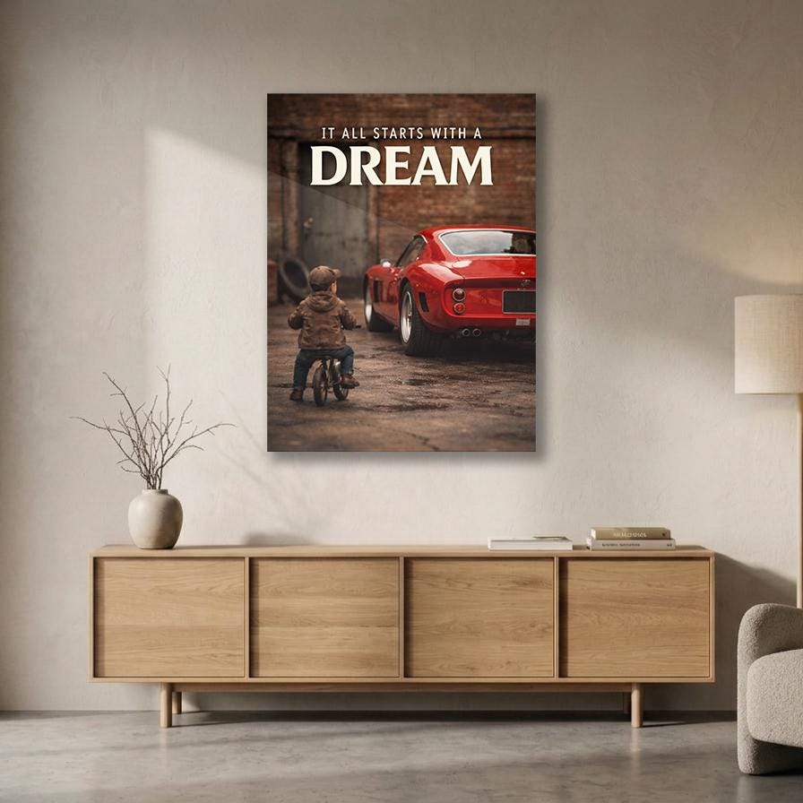 Motivations-Metallbild „Alles beginnt mit einem Traum“ – hochwertiges Aluminium-Wandbild, Produktbild 8