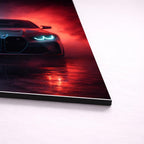 BMW M4 G82 metallist seinapilt – neoonvärvides sportauto poster – kvaliteetne alumiiniumist seinapilt, tootepilt 5