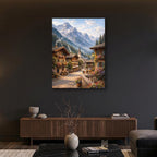 Alpine Village Landscape Metal Wall Art – premium aluminum metal wall art, product image 8