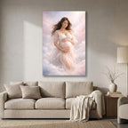 Portrait de grossesse personnalisé sur métal d’après votre photo – décoration murale premium en aluminium, image produit 10