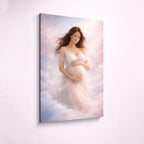 Portrait de grossesse personnalisé sur métal d’après votre photo – décoration murale premium en aluminium, image produit 3