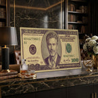 Retrato personalizado tipo billete en metal desde tu foto – arte mural premium de aluminio, imagen del producto 2