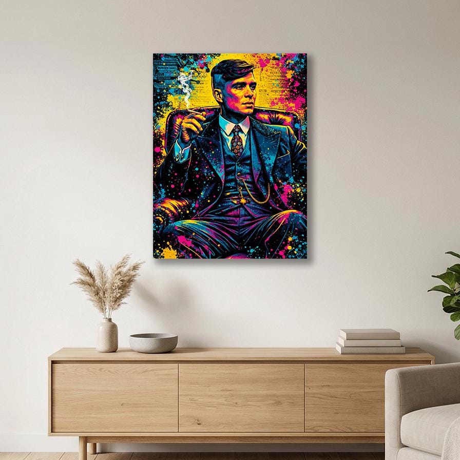 Thomas Shelby Peaky Blinders Metal Wall Art – premium aluminum metal wall art, product image 9