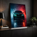 BMW M5 F90 Metal Wall Art – Neon Sports Car Poster – premium aluminum metal wall art, product image 1