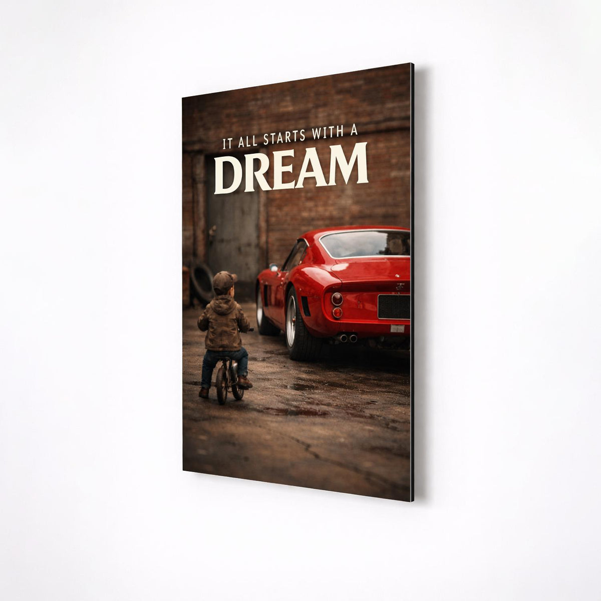 It All Starts With a Dream Motivational Metal Wall Art – premium aluminum metal wall art, product image 4