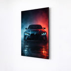 BMW M4 G82 metallist seinapilt – neoonvärvides sportauto poster – kvaliteetne alumiiniumist seinapilt, tootepilt 4