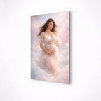 Portrait de grossesse personnalisé sur métal d’après votre photo – décoration murale premium en aluminium, image produit 5