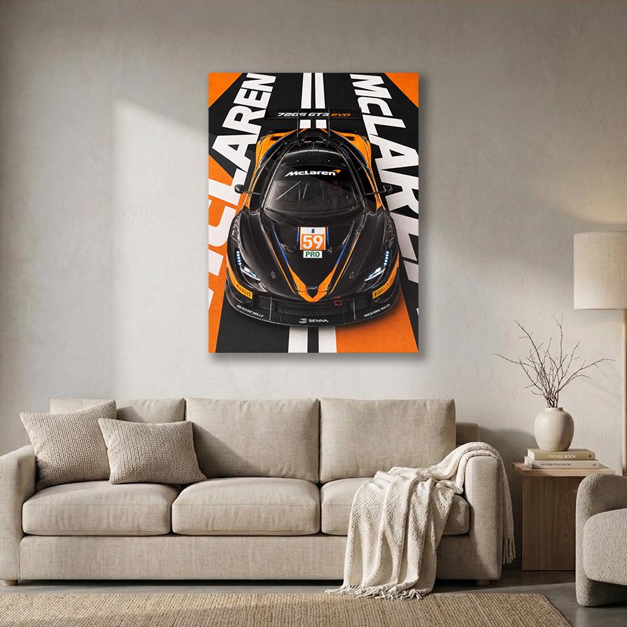McLaren 720S GT3 Metal Wall Art – arte mural premium de aluminio, imagen del producto 10