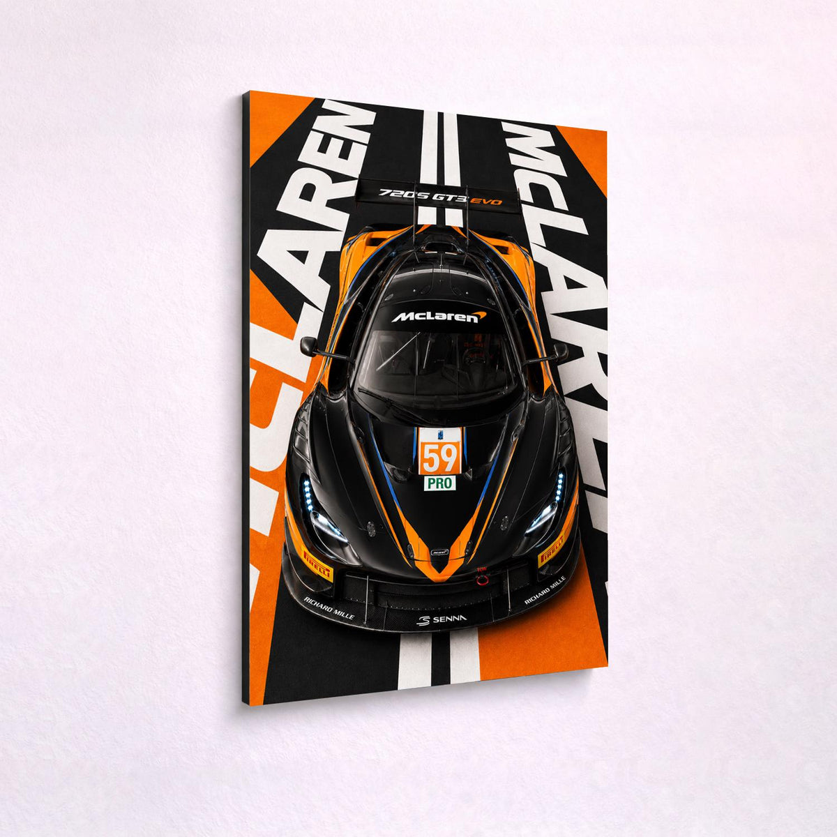 McLaren 720S GT3 Metal Wall Art – premium aluminum metal wall art, product image 6