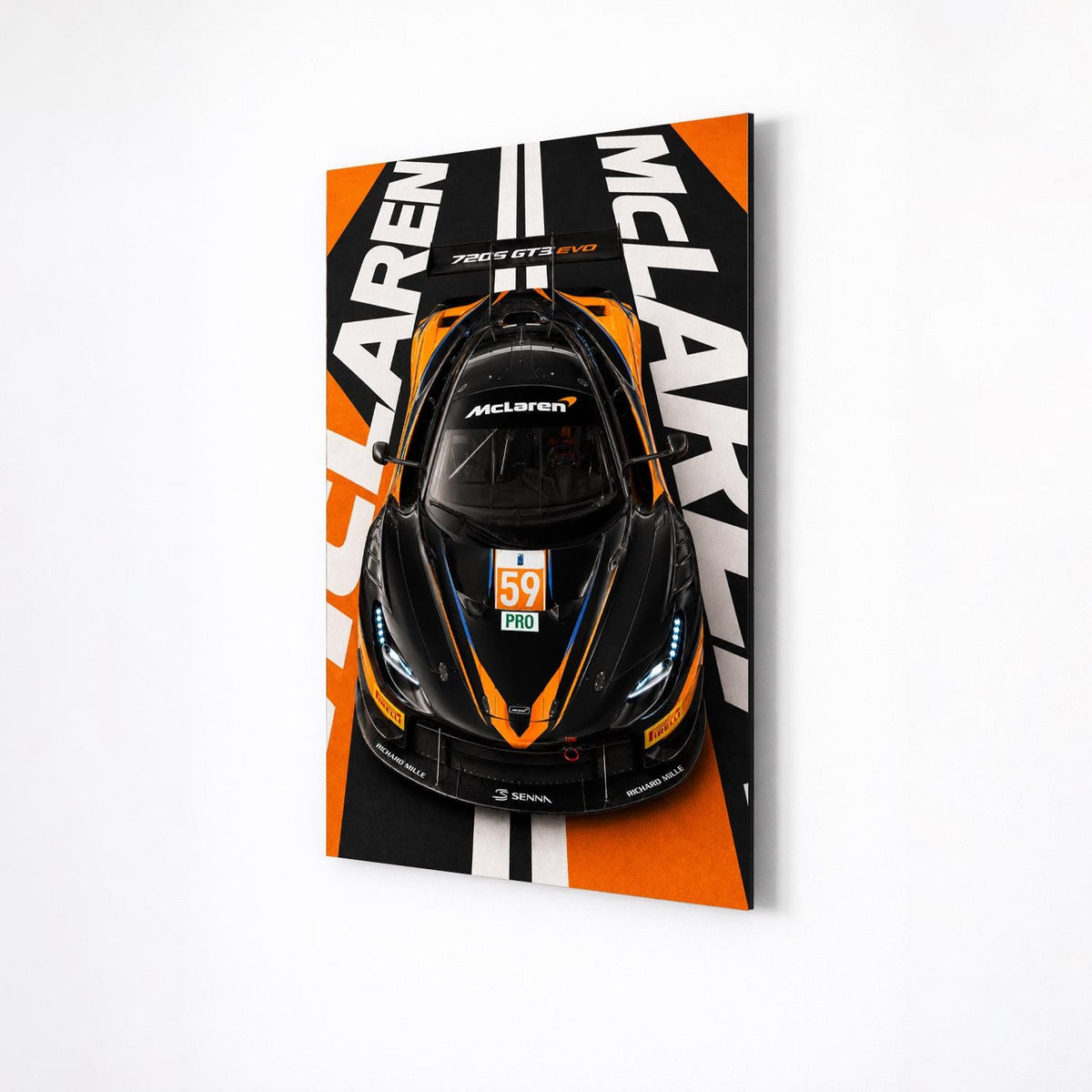 McLaren 720S GT3 Metal Wall Art – premium aluminum metal wall art, product image 7