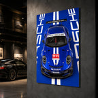 Porsche 911 GT3 RS Metal Wall Art — премиальный настенный постер на алюминии, изображение товара 1