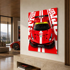Ferrari 488 GT3 Metal Wall Art — премиальный настенный постер на алюминии, изображение товара 1