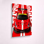 Ferrari 488 GT3 Metal Wall Art — премиальный настенный постер на алюминии, изображение товара 3