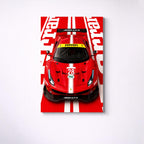 Ferrari 488 GT3 Metal Wall Art — премиальный настенный постер на алюминии, изображение товара 4