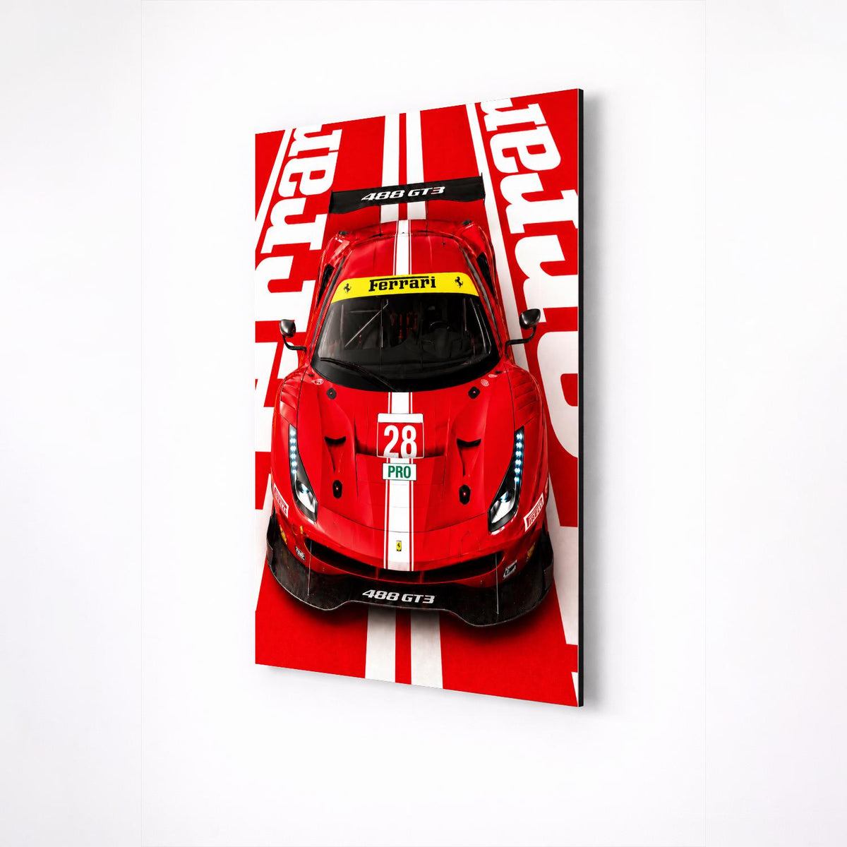 Ferrari 488 GT3 Metal Wall Art — премиальный настенный постер на алюминии, изображение товара 5