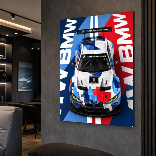 BMW M4 G82 GT3 Metal Wall Art – 上質なアルミ製メタルウォールアート、商品画像 1