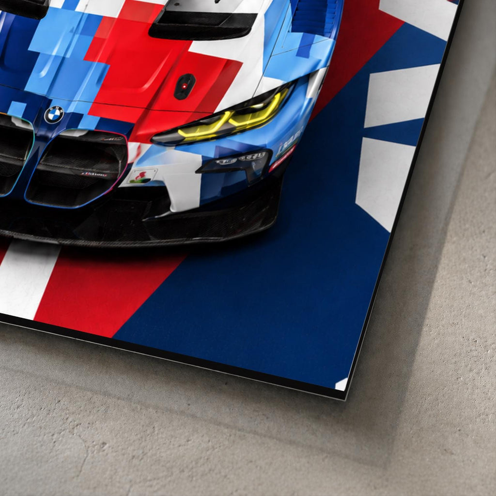 BMW M4 G82 GT3 Metal Wall Art – arte da parete premium in alluminio, immagine prodotto 2