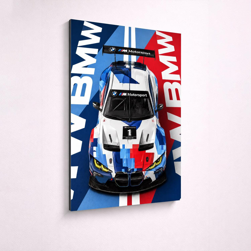 BMW M4 G82 GT3 Metal Wall Art – arte da parete premium in alluminio, immagine prodotto 3