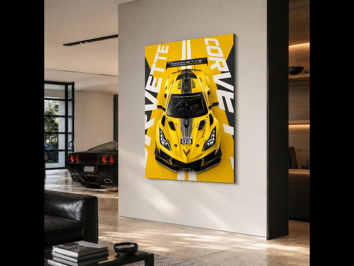 Corvette Z06 GT3.R Metal Wall Art – premium aluminum metal wall art, product image 1