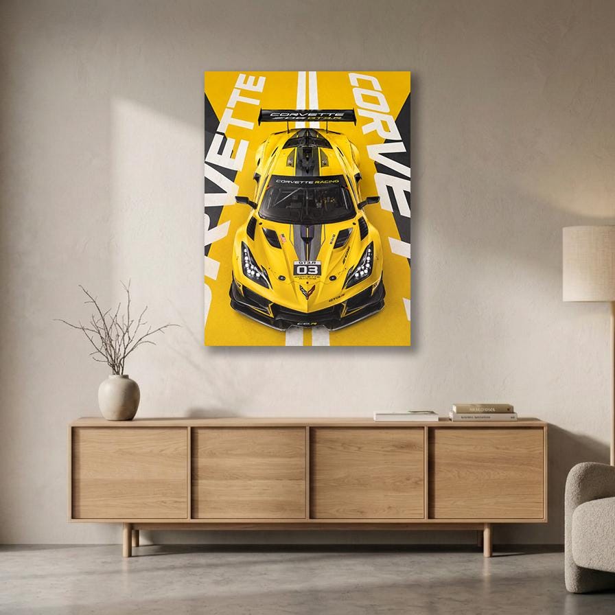 Corvette Z06 GT3.R Metal Wall Art – hochwertiges Aluminium-Wandbild, Produktbild 10