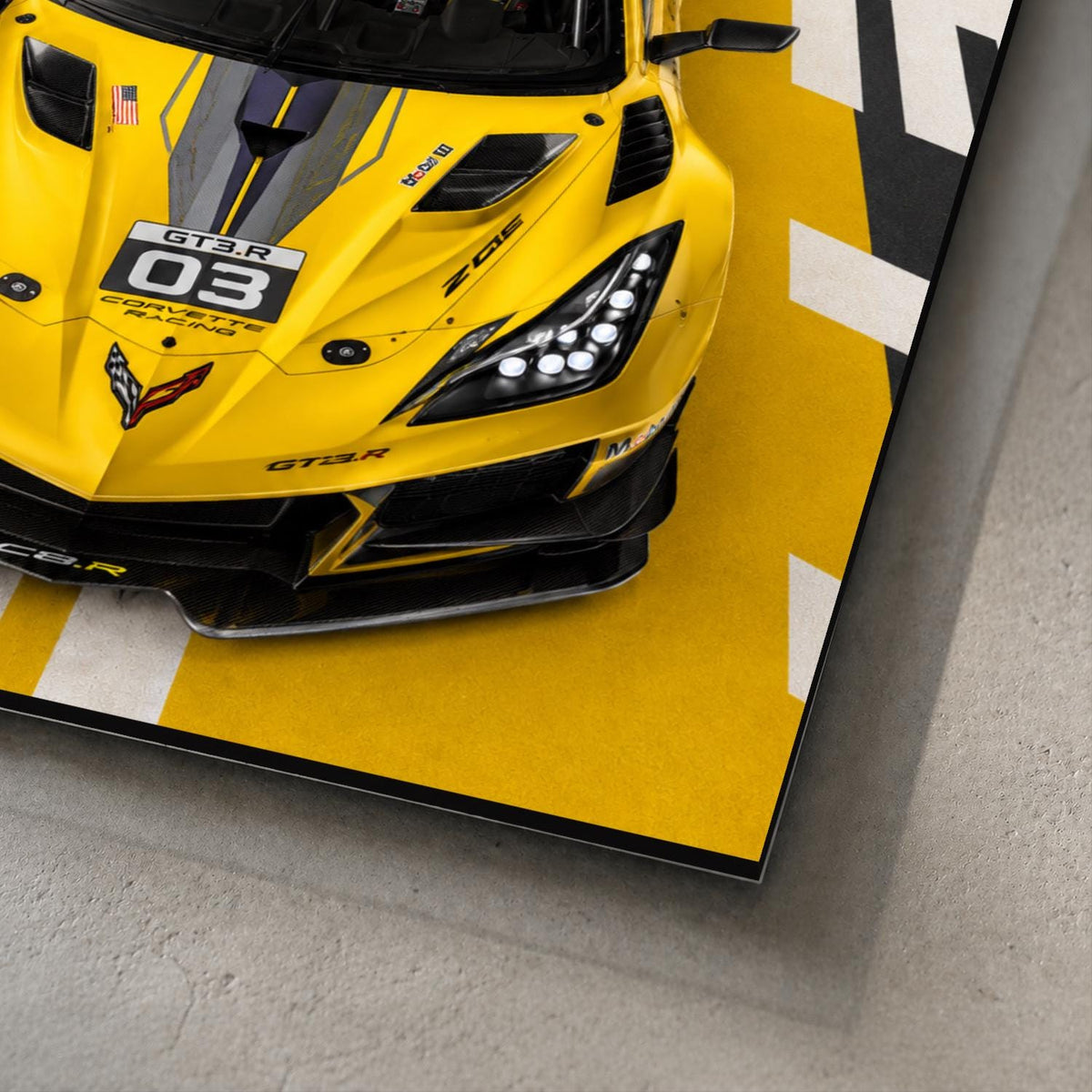 Corvette Z06 GT3.R Metal Wall Art – premium aluminum metal wall art, product image 2