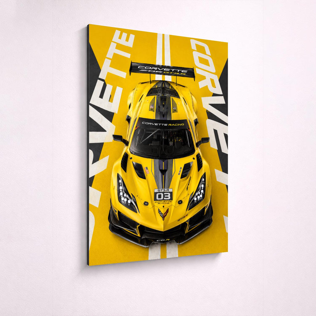 Corvette Z06 GT3.R Metal Wall Art – hochwertiges Aluminium-Wandbild, Produktbild 3
