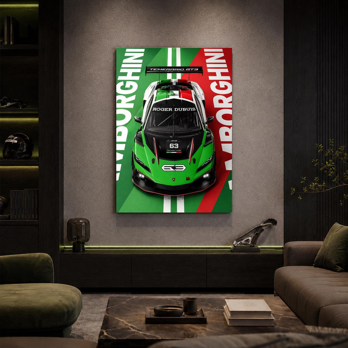Lamborghini Temerario GT3 Metal Wall Art – premium aluminum metal wall art, product image 2