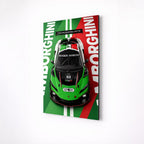 Lamborghini Temerario GT3 настенный постер на металле — премиальный настенный постер на алюминии, изображение товара 6