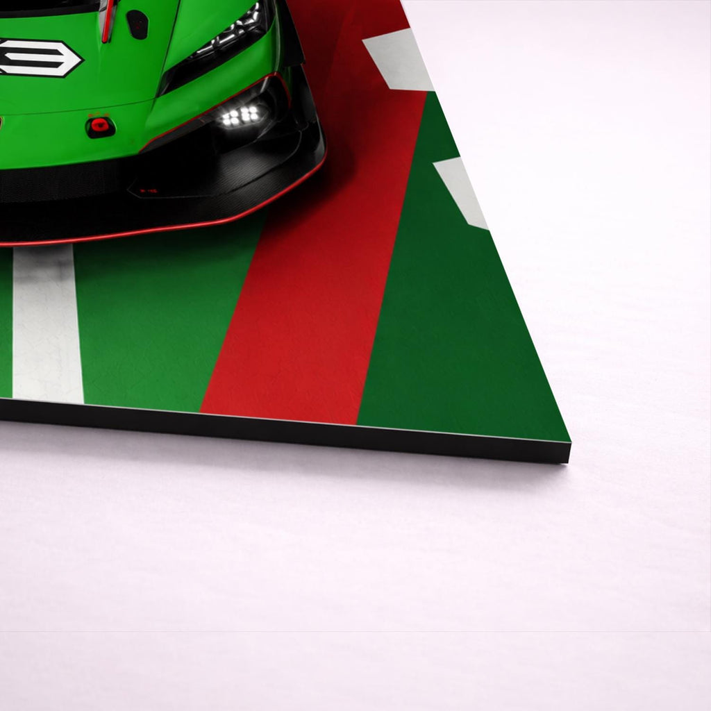 Lamborghini Temerario GT3 настенный постер на металле — премиальный настенный постер на алюминии, изображение товара 9