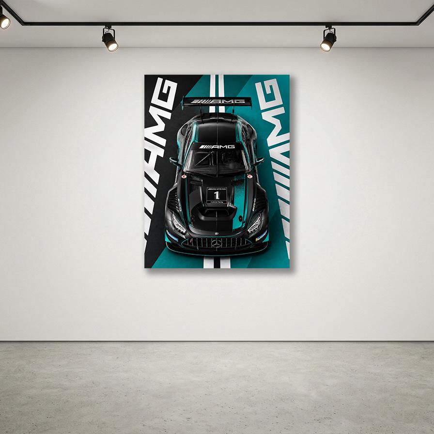 Mercedes-AMG GT3 Metal Wall Art – premium aluminum metal wall art, product image 10