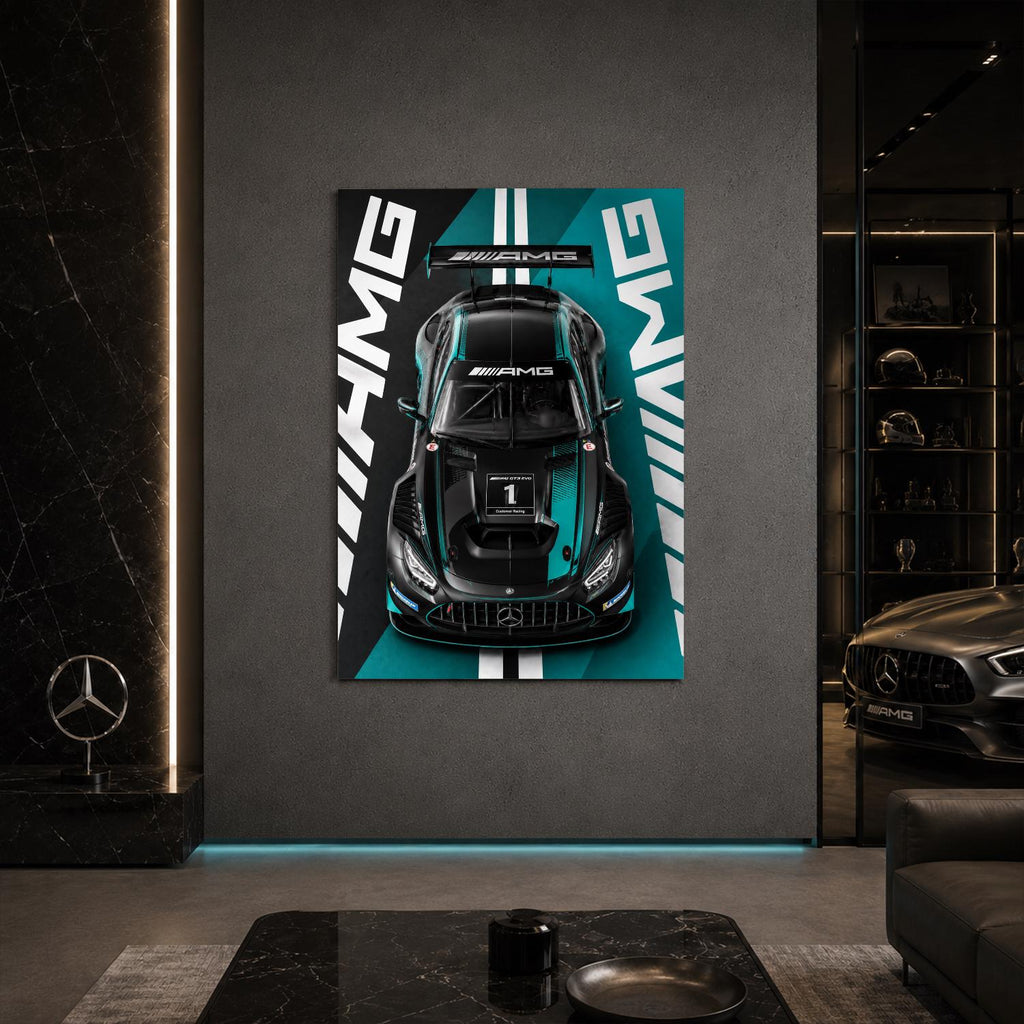 Mercedes-AMG GT3 Metal Wall Art – premium aluminum metal wall art, product image 2