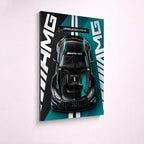 Mercedes-AMG GT3 Metal Wall Art – premium aluminum metal wall art, product image 4