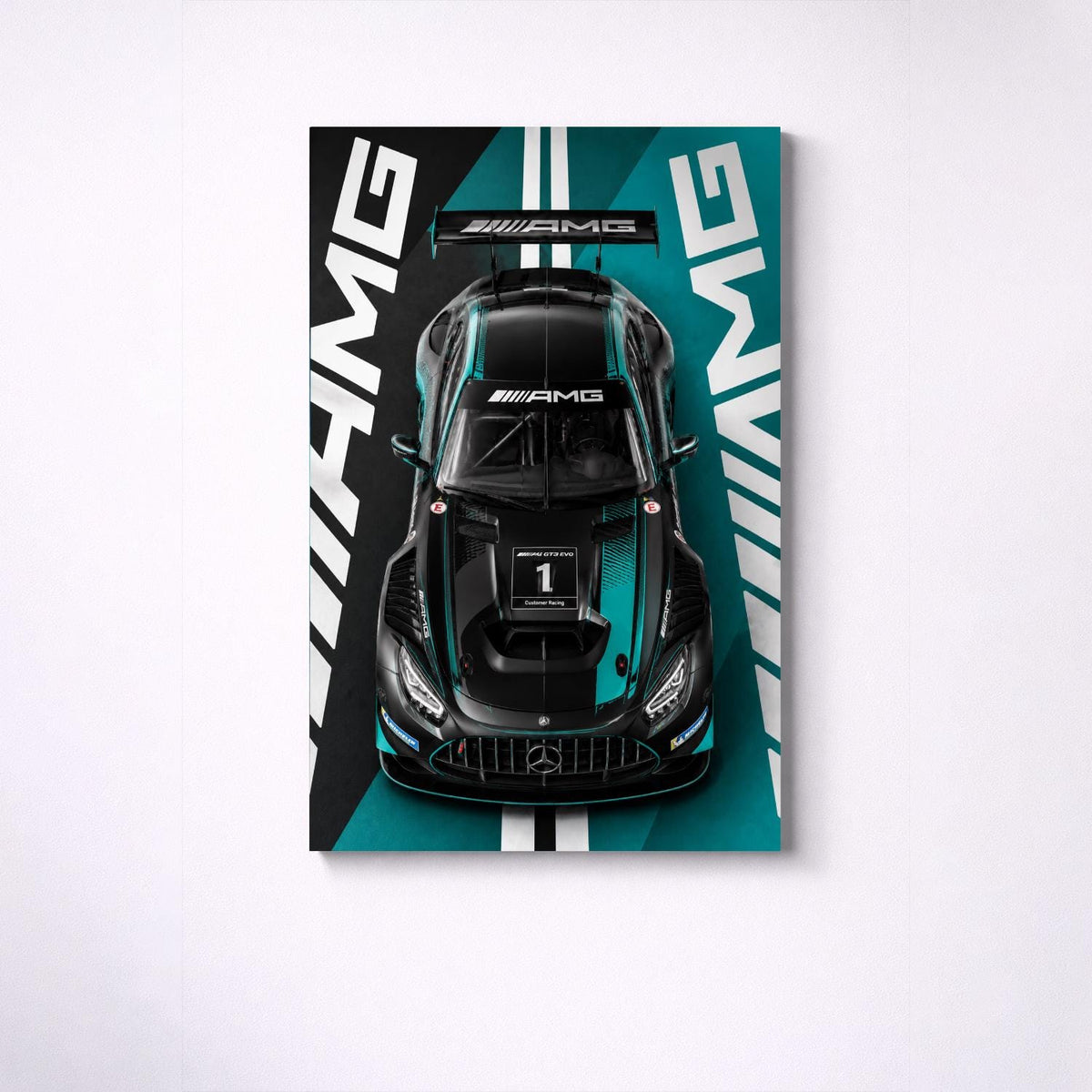 Mercedes-AMG GT3 Metal Wall Art – premium aluminum metal wall art, product image 5