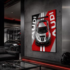 Audi R8 LMS GT3 Metal Wall Art – 上質なアルミ製メタルウォールアート、商品画像 1