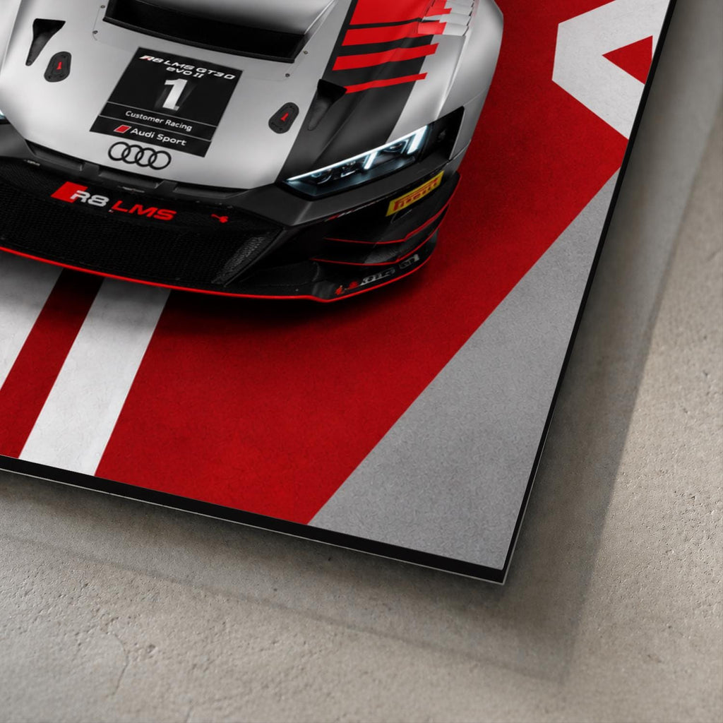 Audi R8 LMS GT3 Metal Wall Art – 上質なアルミ製メタルウォールアート、商品画像 3
