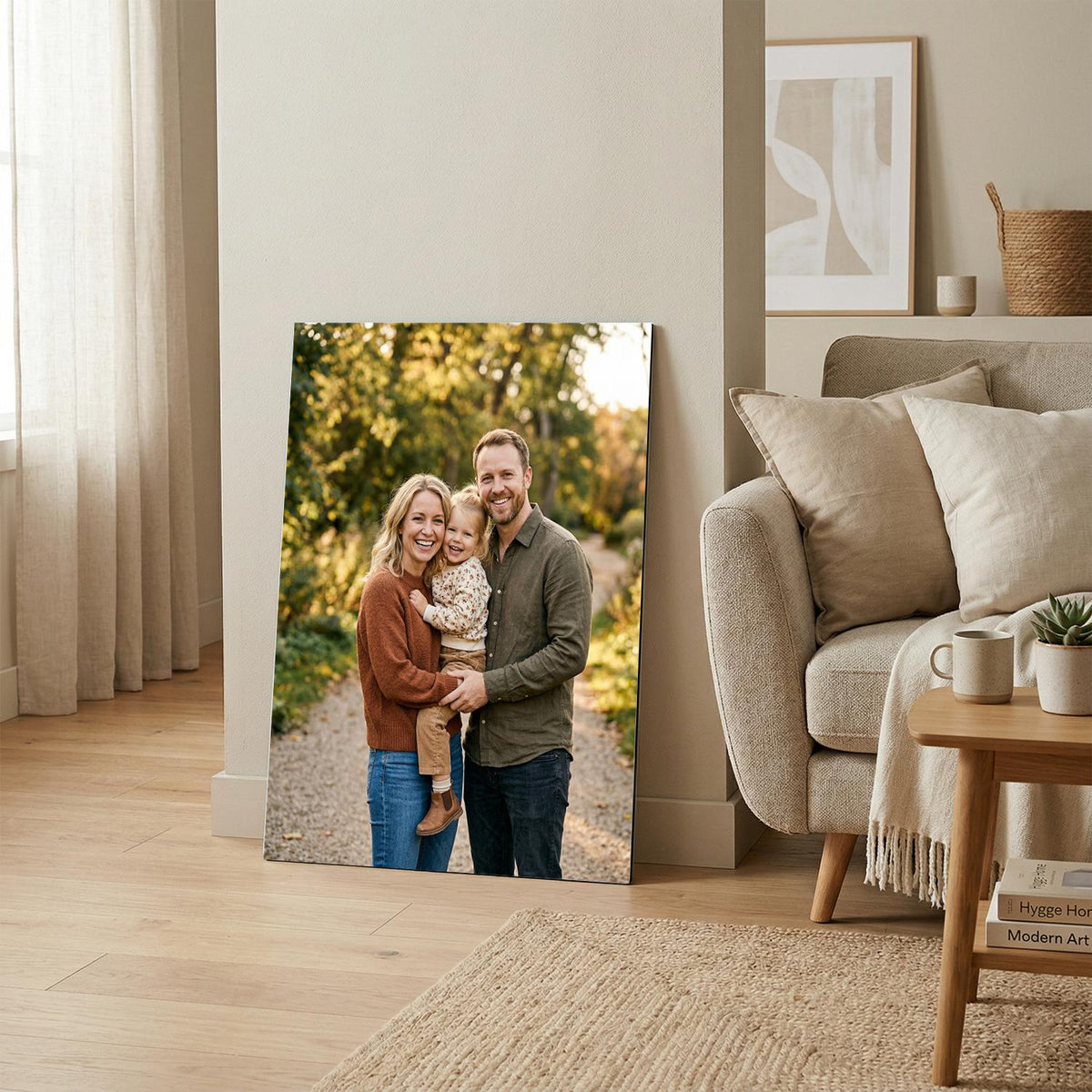 Custom Family Photo Metal Print – premium aluminum metal wall art, product image 2