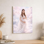Portrait de grossesse personnalisé sur métal d’après votre photo – décoration murale premium en aluminium, image produit 2