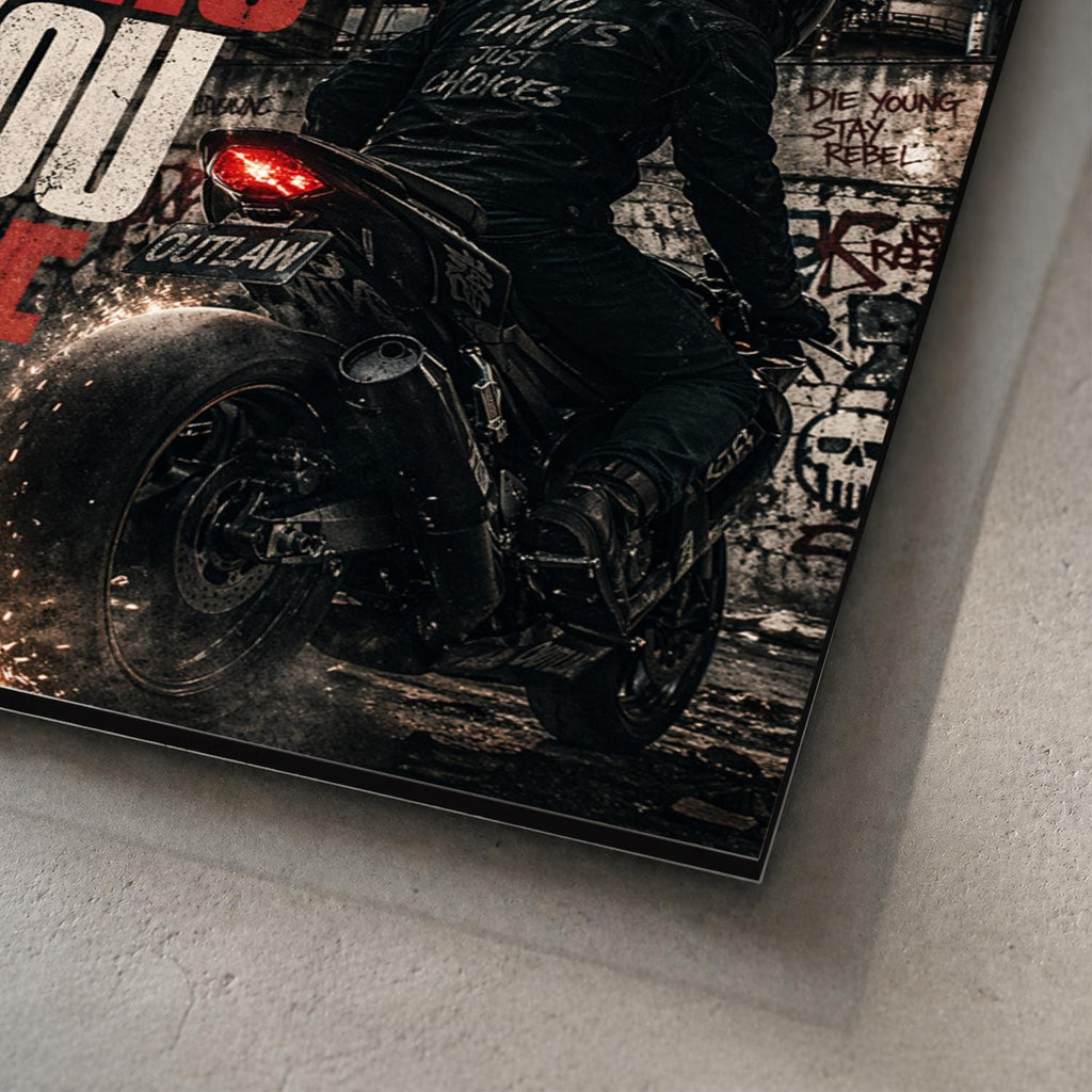 Remember Who You Are Motorcycle Metal Wall Art – premium aluminum metal wall art, product image 5