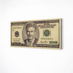 Retrato personalizado tipo billete en metal desde tu foto – arte mural premium de aluminio, imagen del producto 5