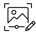 Custom photo editing icon