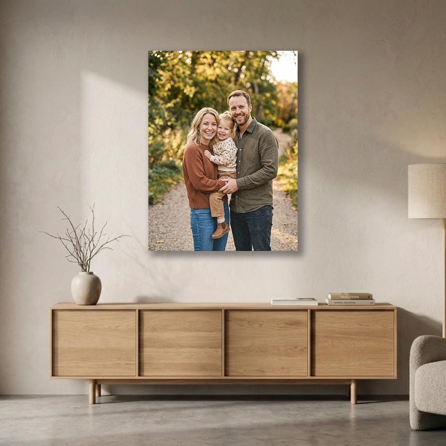 Custom Family Photo Metal Print – premium aluminum metal wall art, product image 9