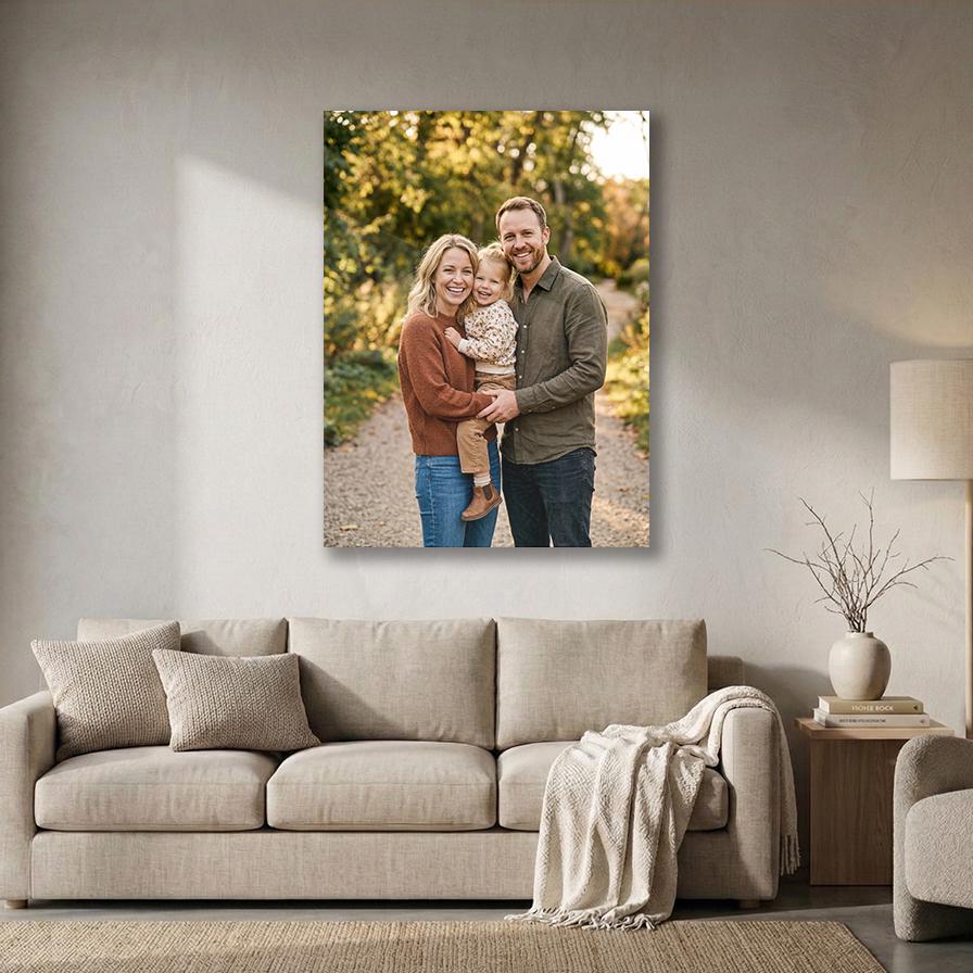 Custom Family Photo Metal Print – premium aluminum metal wall art, product image 10