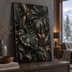 Dark Botanical Luxury Metal Wall Art — thumbnail